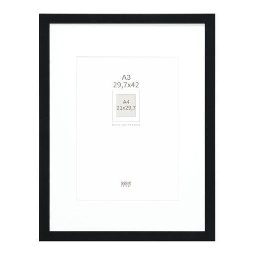 [135846] Deknudt S66KF2 P1 DIN A3 29,7x42 Wood black with Passepartout