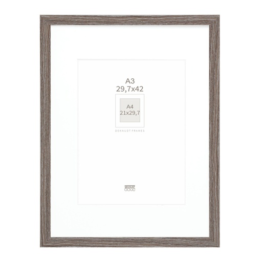 [135853] Deknudt S66KH3 P1 DIN A3 29,7x42 Wood grey with Passepartout