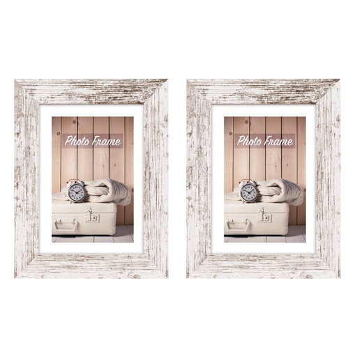 [378030] 2x1 ZEP Nelson 6           18x24 Wood Frame white/brown    V21186
