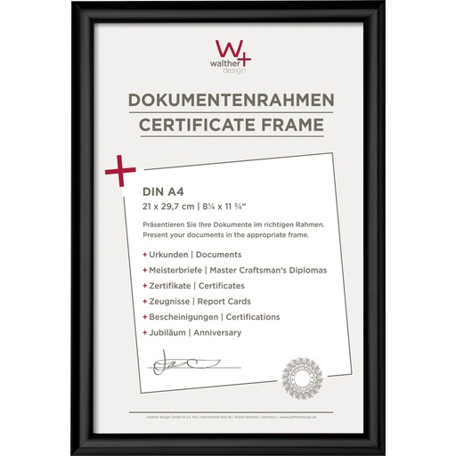 [463507] Walther Trendstyle       21x29,7 Resin black DIN A4 KP130B