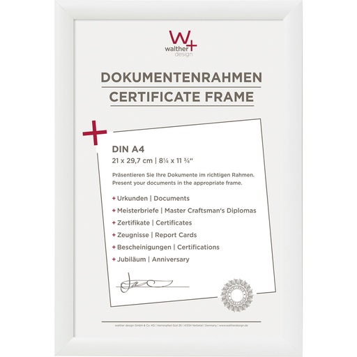 [463535] Walther Trendstyle       21x29,7 Resin white DIN A4 KP130W