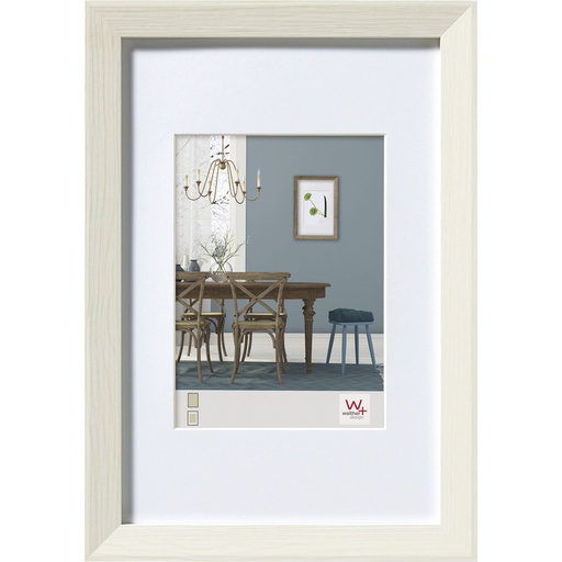 [619544] Walther Fiorito white 30x45 Wood incl. Passepartout EF045W