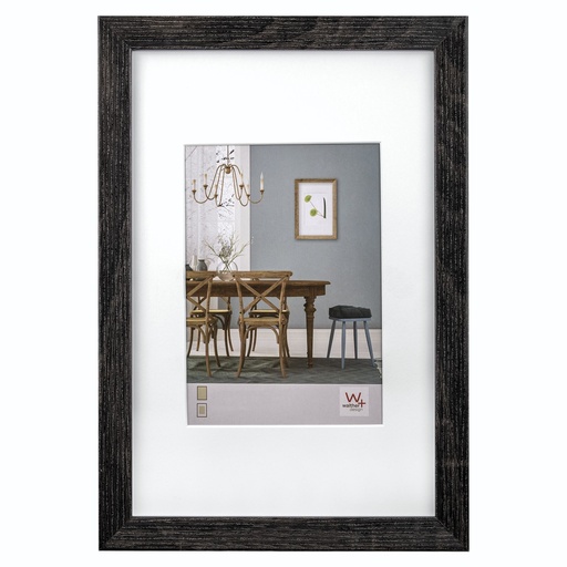 [666738] Walther Fiorito dark grey 30x40 Wood incl. Passepartout EF040D