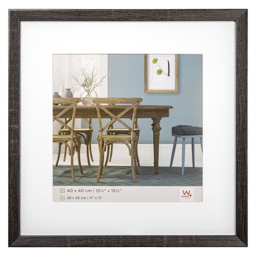 [666759] Walther Fiorito dark grey 40x40 Wood incl. Passepartout EF440D