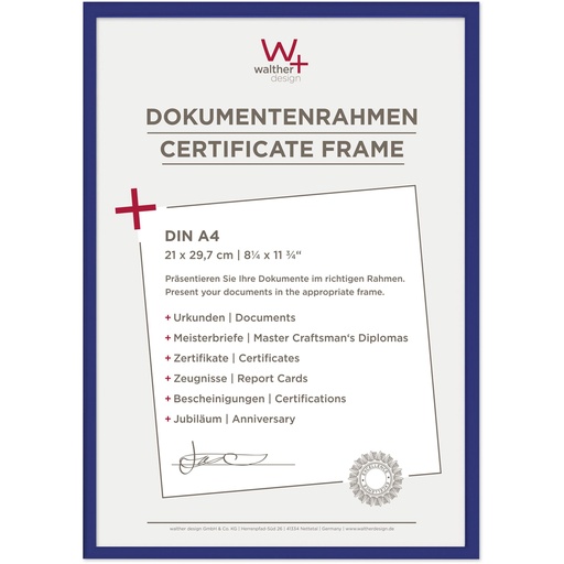 [732991] Walther New Lifestyle    21x29,7 Resin blue DIN A4 KV130L