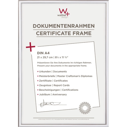 [733019] Walther New Lifestyle    21x29,7 Resin silver DIN A4 KV130S