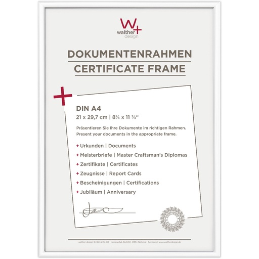 [733026] Walther New Lifestyle    21x29,7 Resin white DIN A4 KV130W