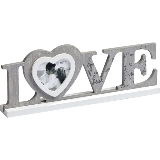 [112233] Walther Love               8x7,7 Wood Portrait grey YF199D