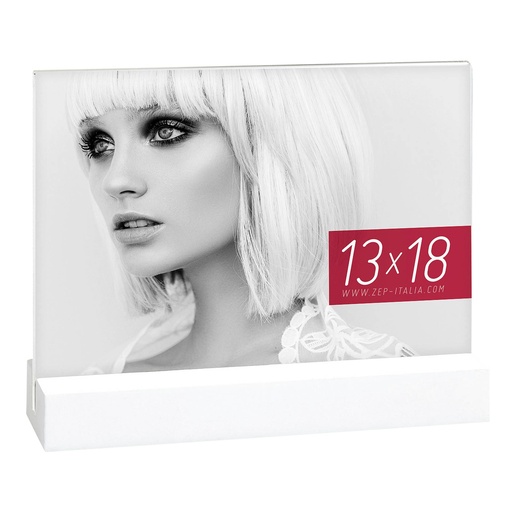 [490380] ZEP Dresda White           13x18 Acrylic w. wooden Base    AQ657W