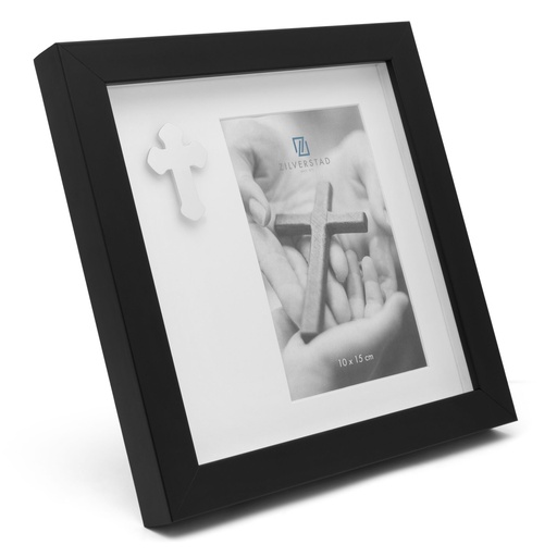 [856662] Zilverstad PhotoFrame with Cross 10x15 Portrait Metal 7550001