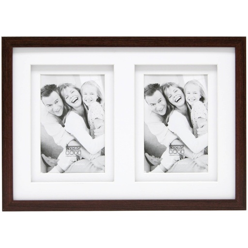 [141045] Deknudt S65KQ2           2x10x15 Wood Gallery brown Passepartout