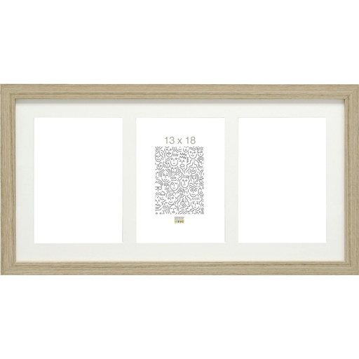 [190255] Deknudt S66KB3 Gallery 3x13x18 Wood nature w. Passepartout