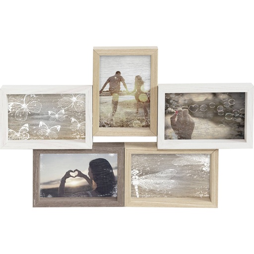 [340363] Nielsen Collage Mixed Colours 5 5x10x15 Wood Gallery 8999343