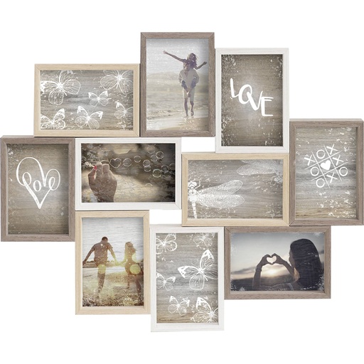 [340405] Nielsen Collage Mixed Colours 10 10x10x15 Wood Gallery 8999345