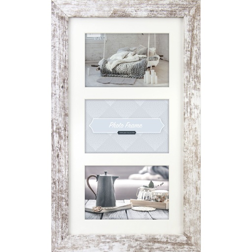 [410433] ZEP Nelson 6             3x10x15 Wood Frame 3Q white/brown V23106