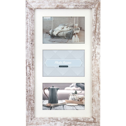 [410440] ZEP Nelson 6             3x13x18 Wood Frame 3Q white/brown V23136