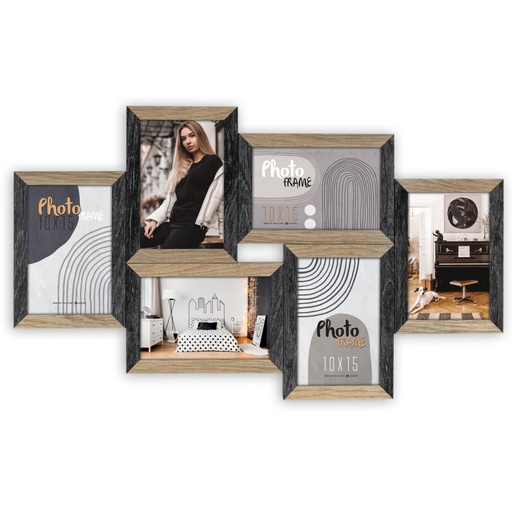 [733140] ZEP Vercelli black       6x10x15 Wood Gallery DN688B