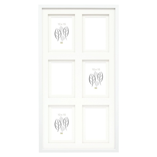 [869976] Deknudt S65KK1 white 6x10x15 Wood Gallery double Passepartout