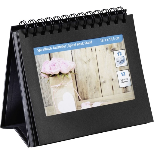 [371471] Hama Spiral Book Stand     11x15 for 12 Photos, black 2470