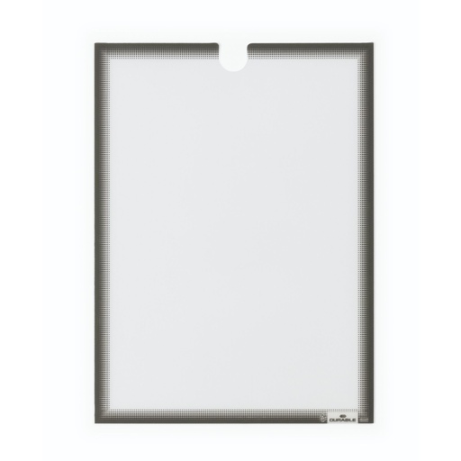 [860414] 1x5 Durable Document Holder DIN A4 self-adhesive grey 400657