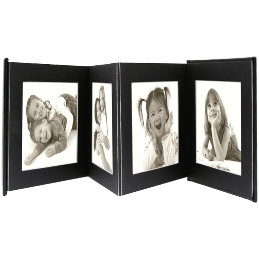 [141234] Deknudt Leporello black 8x15x20 faux leather 8 photos A66DC2 8PH