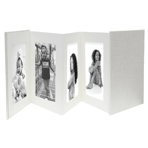 [568815] Deknudt Leporello grey   8x13x18 Linen, 8 Photos      A66DC7 8PH