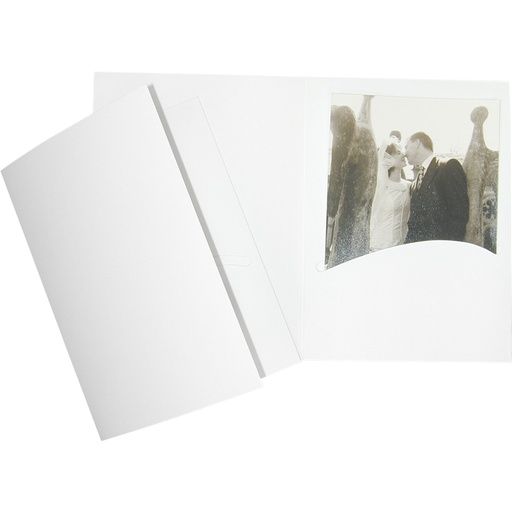 [810374] 1x100 Daiber Portrait folders Profi-Line  13x18 white silk