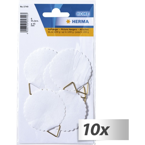 [270230] 10x1 Herma Picture Hangers    45 water-soluble gumming       5749