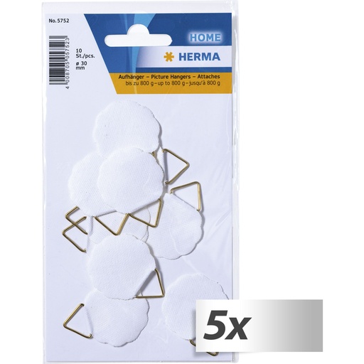 [276348] 5x1 Herma Picture Hangers 30 mm water-soluble rubberised    5752