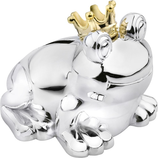 [745542] Zilverstad Savings Box Frog King silver tarnish resistant 6144261