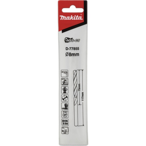 [144666] Makita Metallbohrer HSS-GS 8,0x117mm