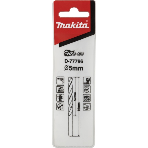 [144694] Makita Metallbohrer HSS-GS 5,0x86mm