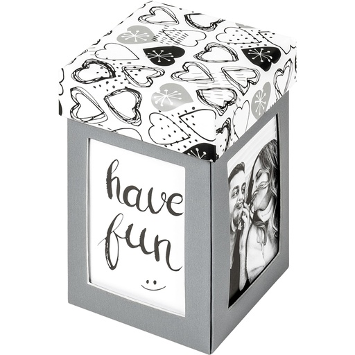 [597697] Walther Photo Gift Box  Surprise 8,5x8,5x13,5 grey FB280D