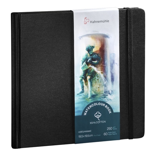 [801306] Hahnemühle Watercolour Book 250g 100% Cotton 19,5x19,5cm 60 Pages