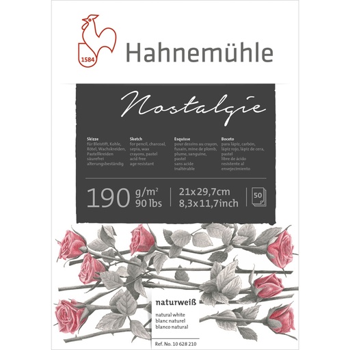 [801376] Hahnemühle Sketchbook Nostalgie A 4 50 Sheets 190 g