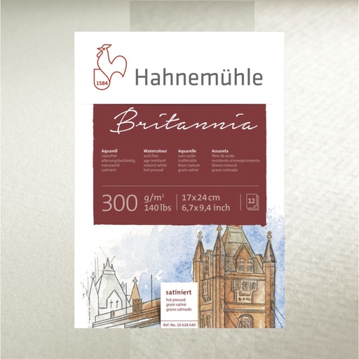 [801453] Hahnemühle Britannia Watercolour 12 sheets rough 24x32cm 300g