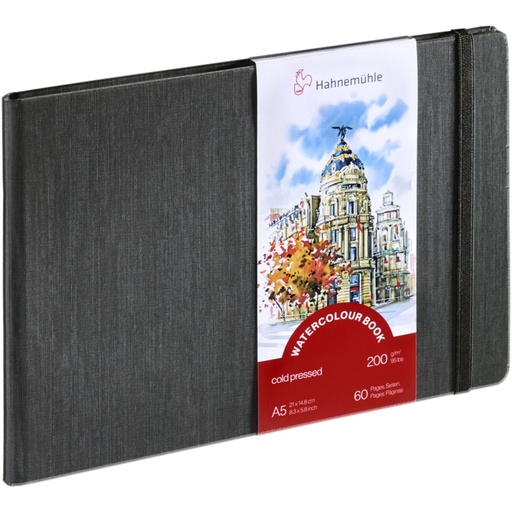 [801677] Hahnemühle Watercolour Book A 5 Landscape format 60 pages  200g