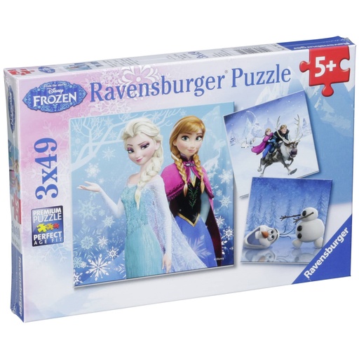 [204150] Ravensburger Winter Adventures 3 X 49 pcs Puzzle  Disney Frozen