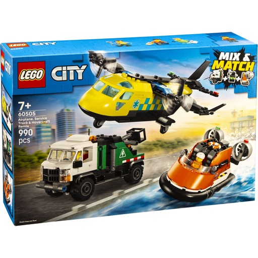 [227231] LEGO City 60505        Airplane, Service Truck & Hovercraft Remix