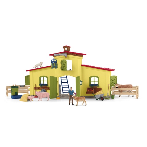 [792710] Schleich Farm World    42605 Large Farm with Animals & Acc.