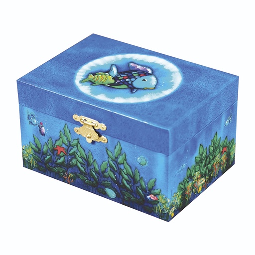 [823811] Trousselier Jewellery Music Box Rainbow Fish, Night Glow