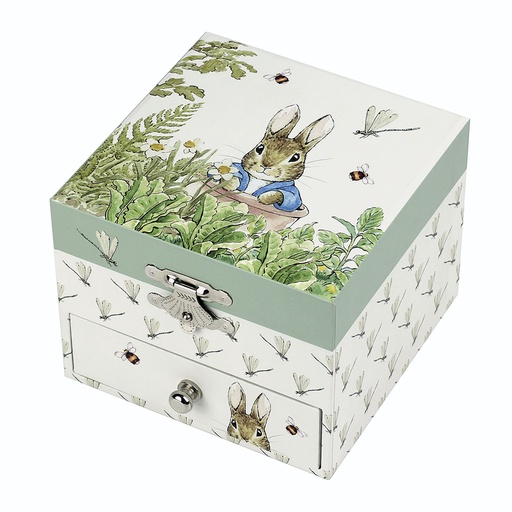 [823916] Trousselier Music Box with Drawer, Peter Rabbit, Dragonfly