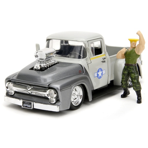 [885817] Jada Street Fighter 1956 Ford Pickup 1:24 + Guile    253255057