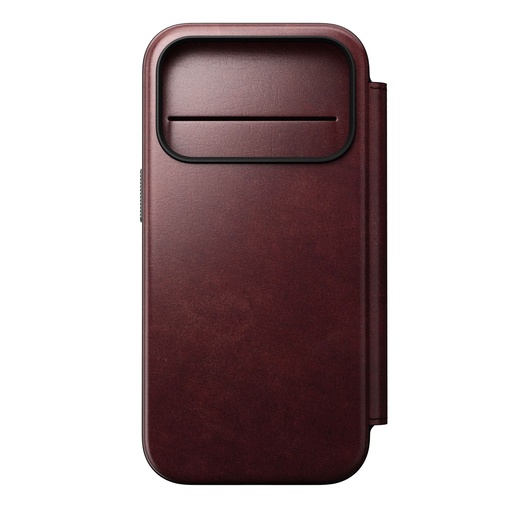 [175830] Nomad Modern Leather Folio iPhone 17 Pro Burgundy Horween