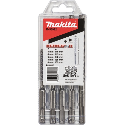 [806416] Makita B-58992 NEMESIS2 Drill Set SDS+ 5pcs