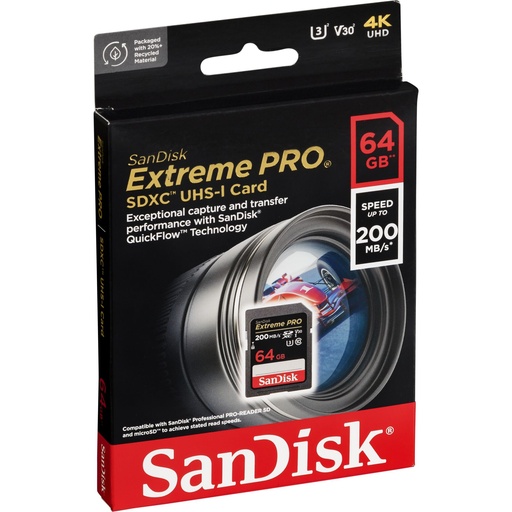 [732762] SanDisk Extreme Pro SDXC    64GB UHS-I C10 U3 V30