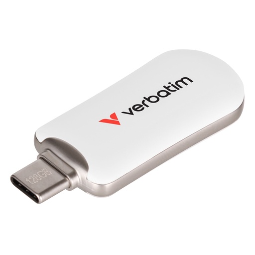[131618] Verbatim Plectra White     128GB USB-C Flash Drive          30229