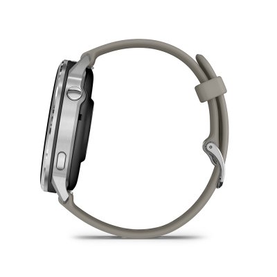 [233230] Garmin Venu 4 45mm Silikon-Armb. schwarz/silber/grau