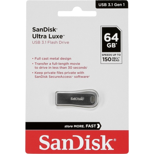 [722388] SanDisk Cruzer Ultra Luxe   64GB USB 3.1 150MB/s  SDCZ74-064G-G46