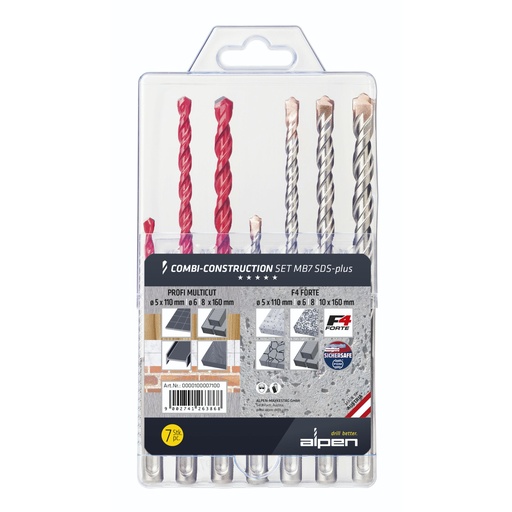 [848640] Alpen Combi Set SDS-plus M B7